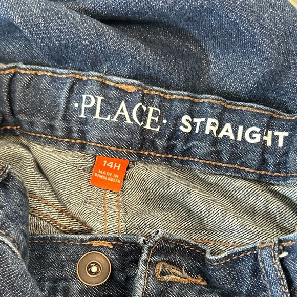 The Children's Place Boys Straight Leg Jeans Denim Sz 14 Husky Adjustable Waist - Picture 9 of 12